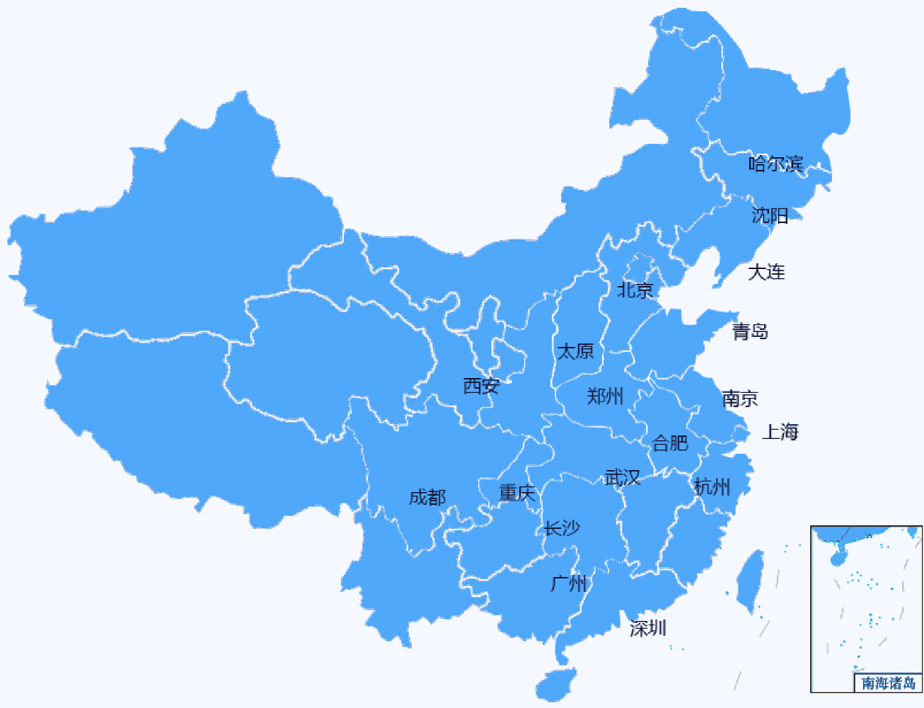 共享代理IP全国分布地图